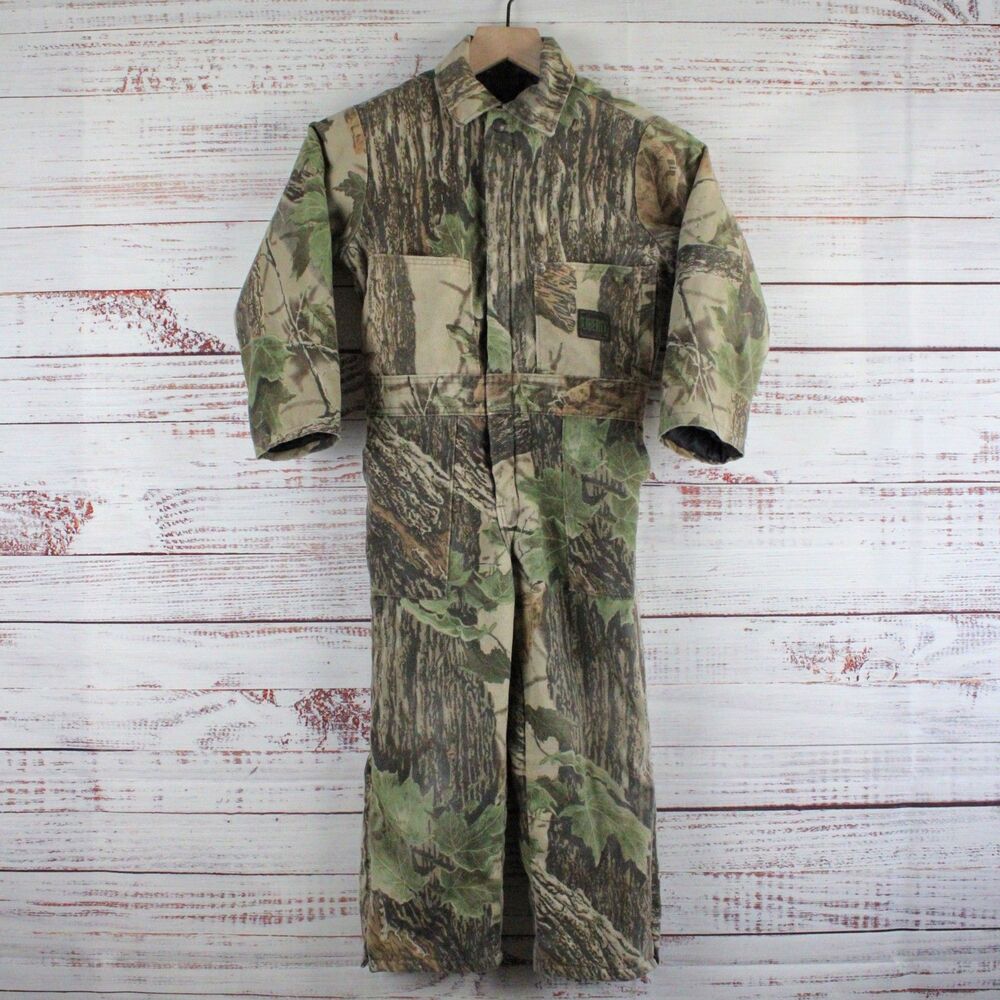 VTG Liberty Kids Size 8 Reg Insulated Camouflage Overalls Realtree Hardwoods